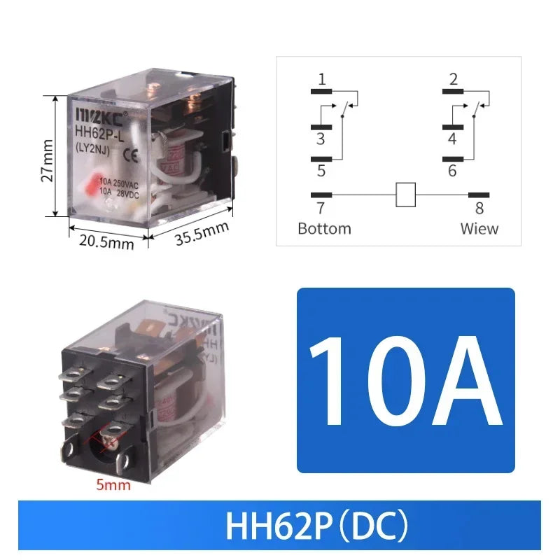 HH52P HH53P HH54P HH62P HH63P HH64P Miniature Control Relays Bulk Pack AC12V DC24V AC220V Small Intermediate Power Relay Module