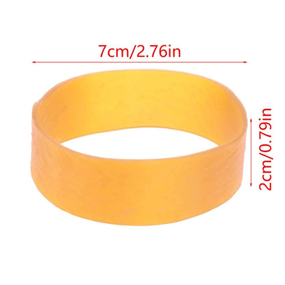 Yellow Rubber Bands 7×2cm High-Elastic Latex Rings | Office Stationery | 10 / 20PCS