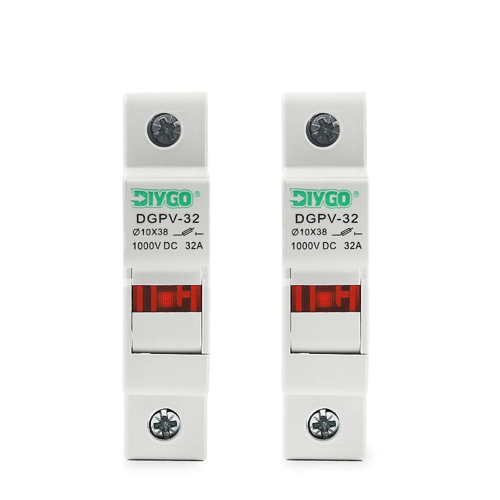 Solar PV 1000V Fuse Holder for 10x38mm PV Fuse Link Photovoltaic System Protection Base No Fuse