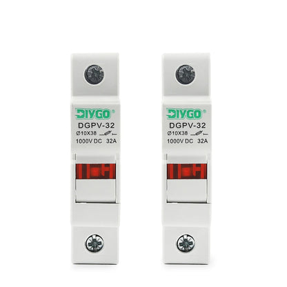 Solar PV 1000V Fuse Holder for 10x38mm PV Fuse Link Photovoltaic System Protection Base No Fuse
