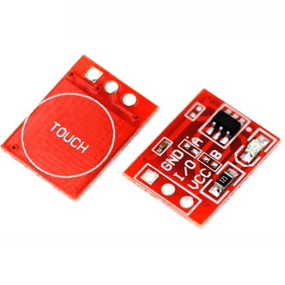 20Pcs TTP223 Touch Button Modular Self-Locking Micro Capacitive Switch Red Single Capacitive Switch 2.5V-5.5V Electrical Equipme