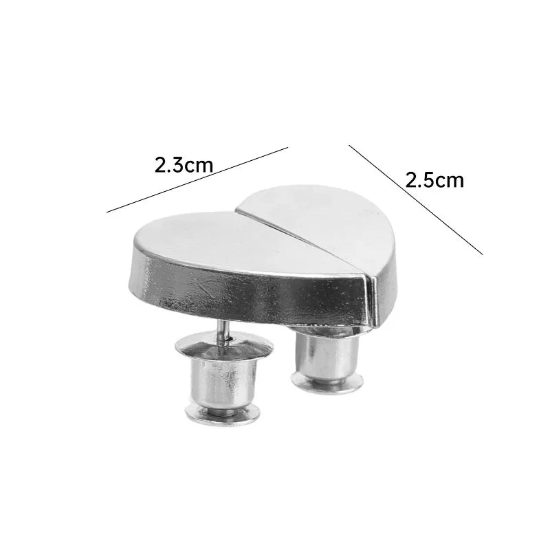 Heart-Shaped Curtain Magnetic Clips — Nail-Free Detachable Window Curtain Magnet Buckle Adjustment Buttons