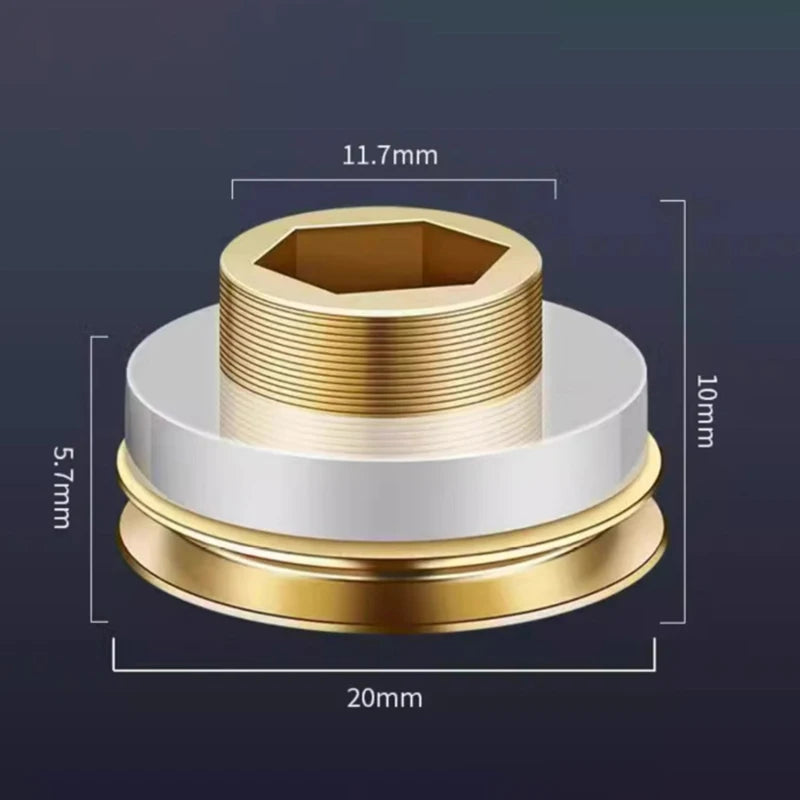 Material-free Sealing Gasket Angle Valve Faucet 4-point Quick Installation Brass Core Replaces Raw Leak-proof Silicone Gasket