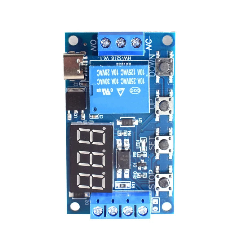 XY-J02 1-Channel 5V Relay Module with Adjustable Time Delay 6-30V