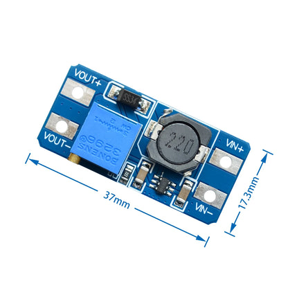 2PCS MT3608 DC-DC Adjustable Boost Converter Module 2A Step-Up 2V-24V to 5-28V LM2577