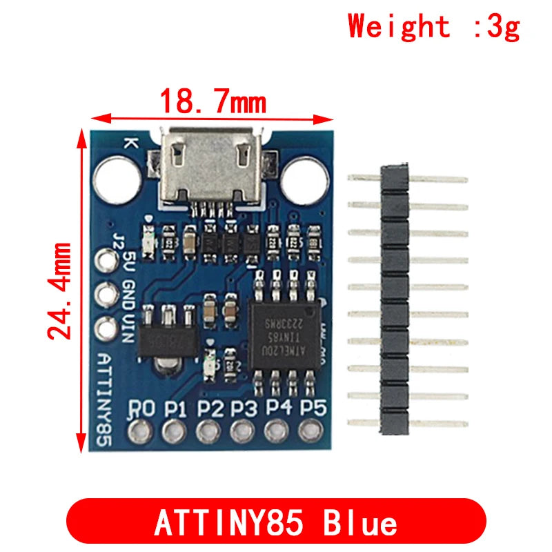 Digispark ATTINY85 Micro Development Board USB Module for Arduino I2C IIC Projects