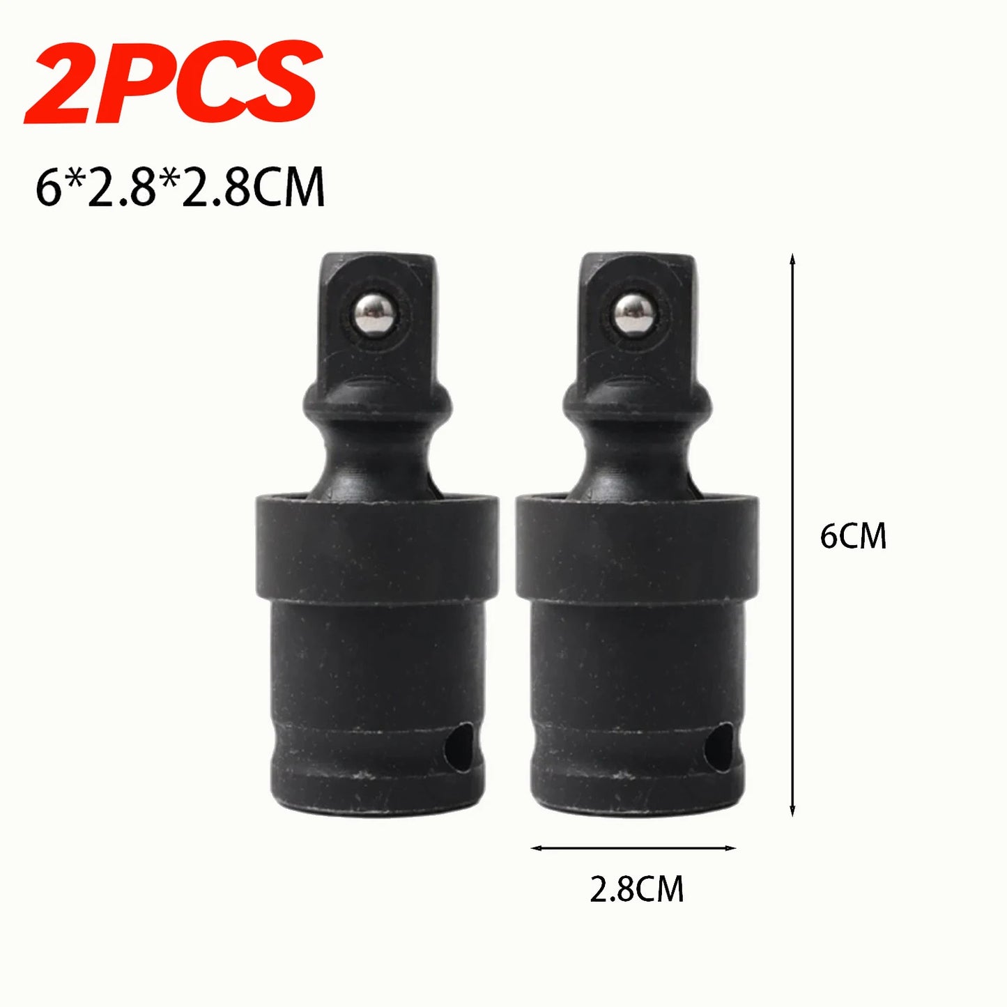Universal Joint Socket 1/2 Inch Drive Impact Swivel Adapter 360 Degree Extension Bar for Car Auto Repair Pneumatic Wrench Tool