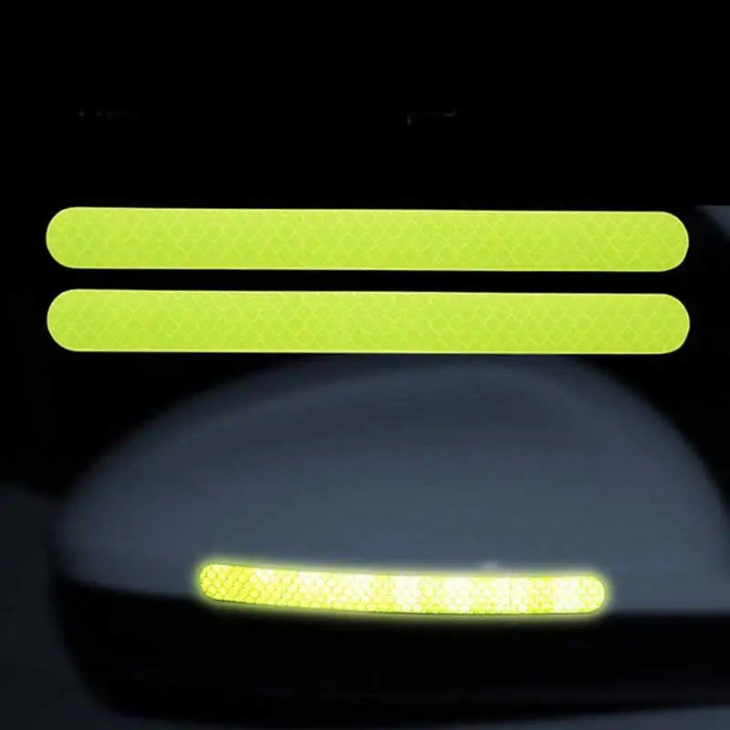 Car Reflective Safety Strip Stickers Rearview Mirror Warning Tape 6/2PCS