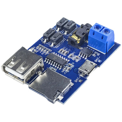 TF Card and USB MP3 Decoder Player Module with Amplifier, 3.7-5.5V Power, Micro USB/Type-C Input