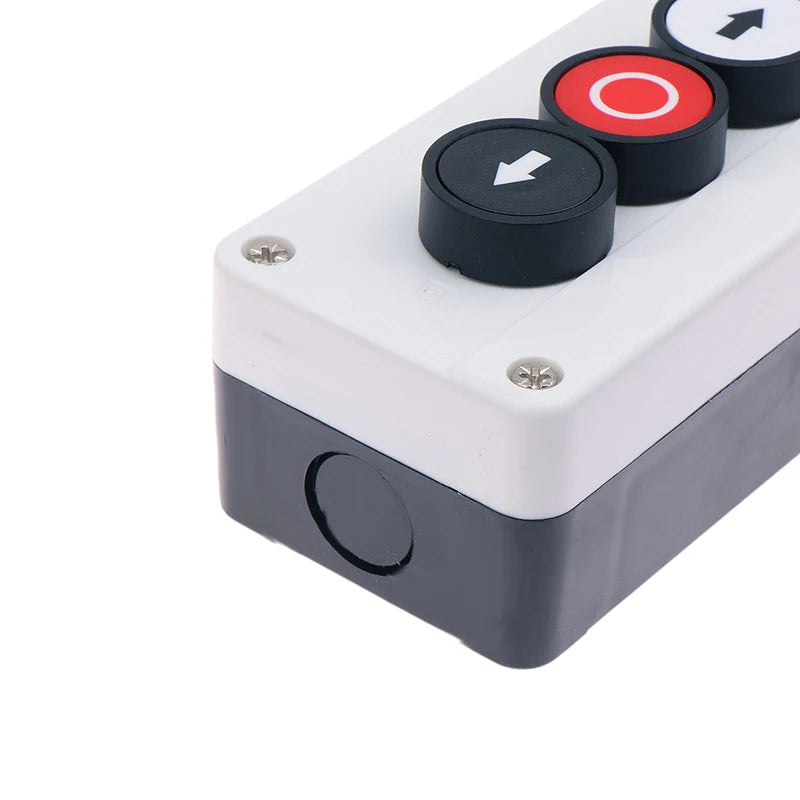 Emergency Stop Industrial Control Button Box with Arrow Symbol CNC Start Stop Self-Sealing Waterproof Button Switch