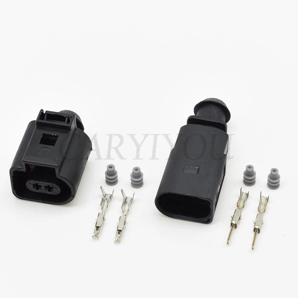 2 Pin Automotive Temperature Sensor Plug Deflation Valve Socket Waterproof Electrical Wire Connector Compatible with 1J0973802 1J0973702