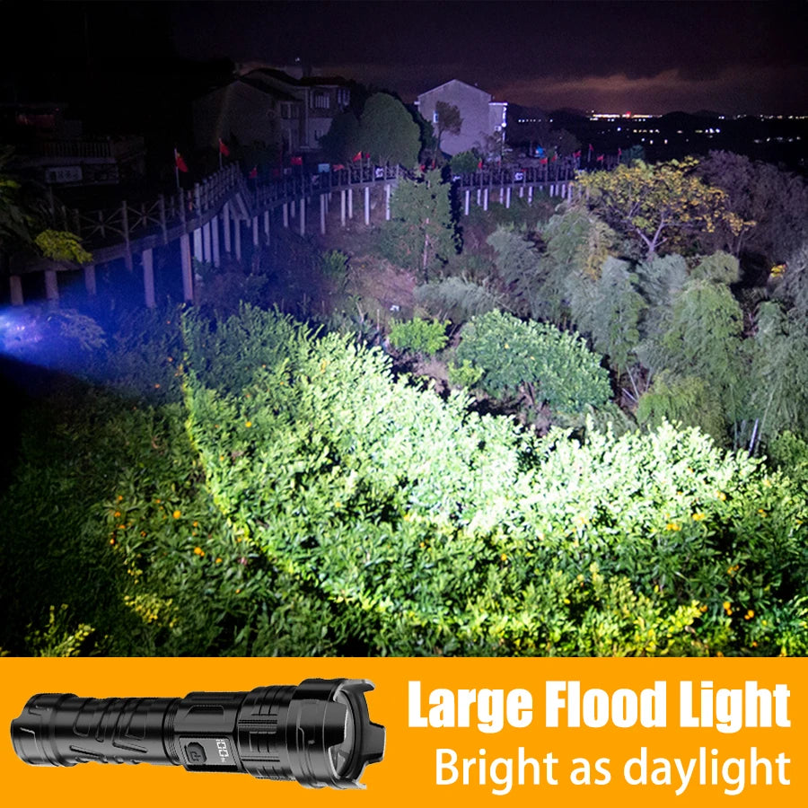 Super Bright LED Flashlight USB Rechargeable Zoom Torch 18650 Battery