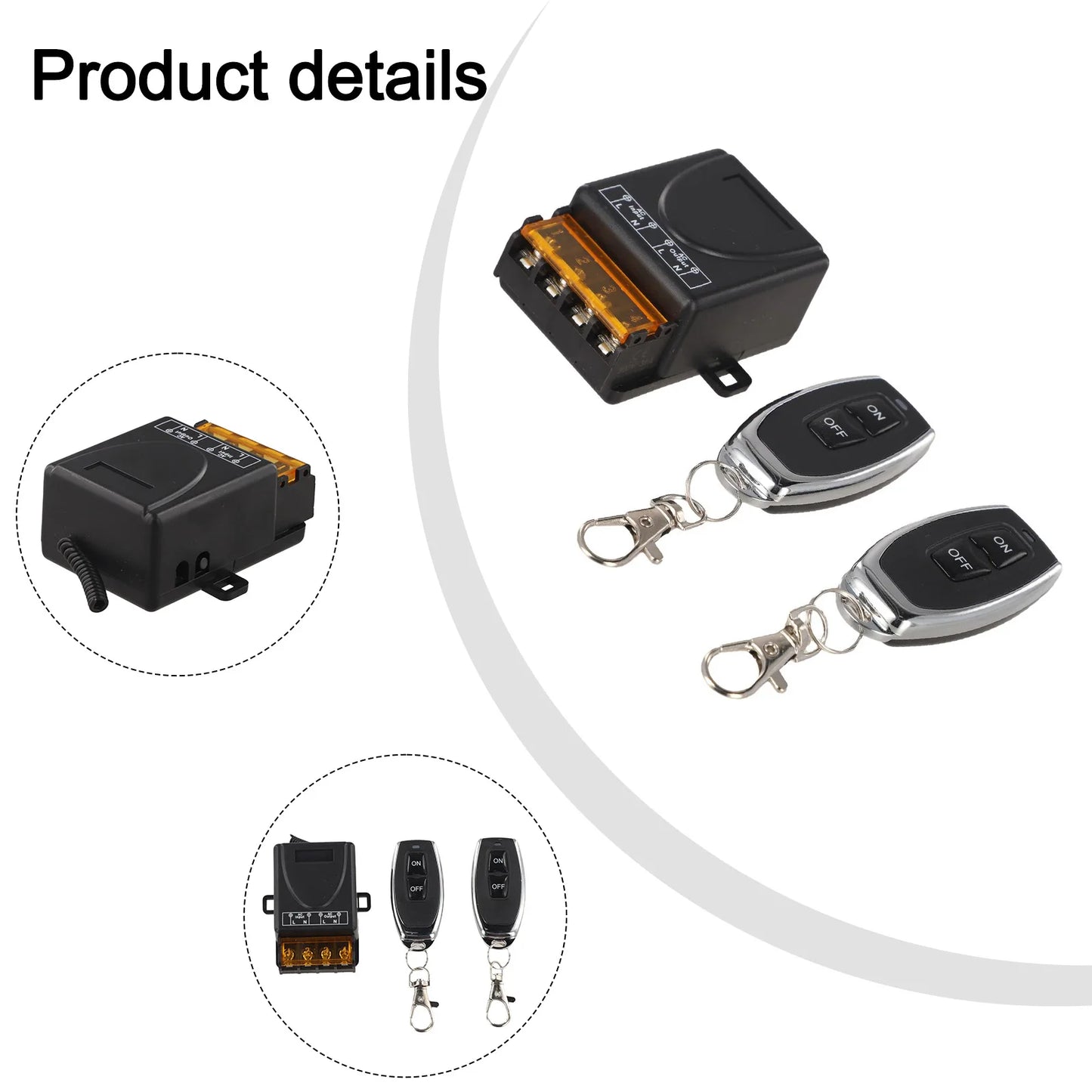 For Doors For Lamps General Remote Control AC 220V Switch Remote Control Applications Effortless Setup Enhanced Security System