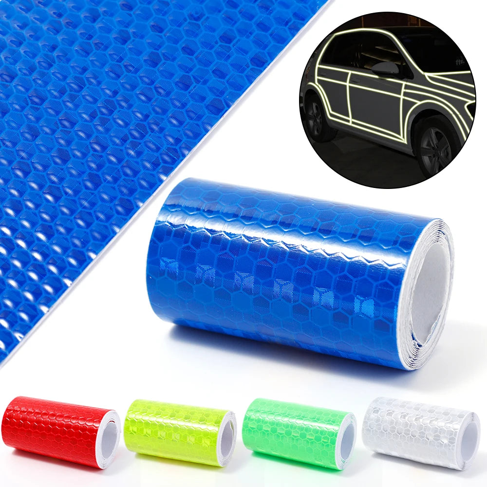 Car Reflective Tape Safety Warning Sticker – Anti-Collision Protective Strip Film for Auto & Moto