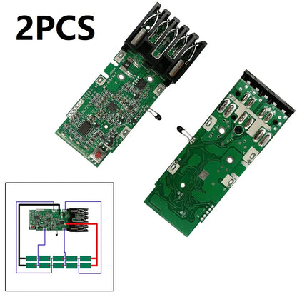 2PCS PCB Charging Protection Circuit Board For 18V Replacement Protection Circuit Connector Power Tool Batteries Parts