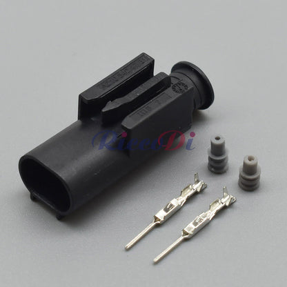 2 Pin Automotive Outdoor Temperature Sensor Connector Socket Oxygen Sensor Plug Compatible with 1-967644-1 1-967570-3
