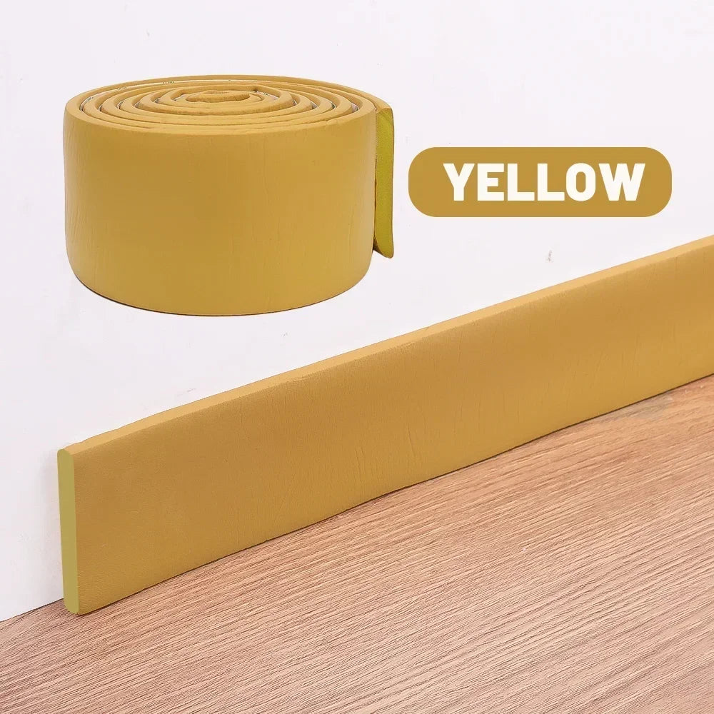 Self Adhesive Skirting Line 3D Wall Stickers Anti-Collision Decoration Strips