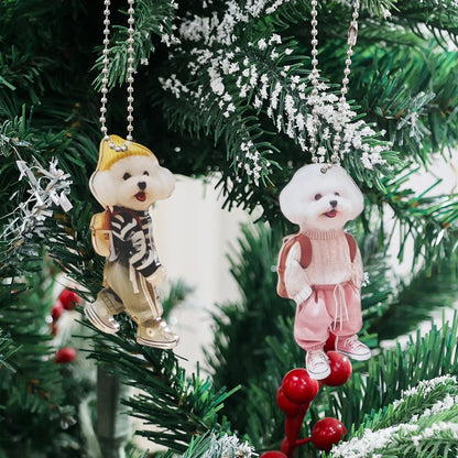 Cute Teddy Dog Car Hanging Ornament Keychain Pendant