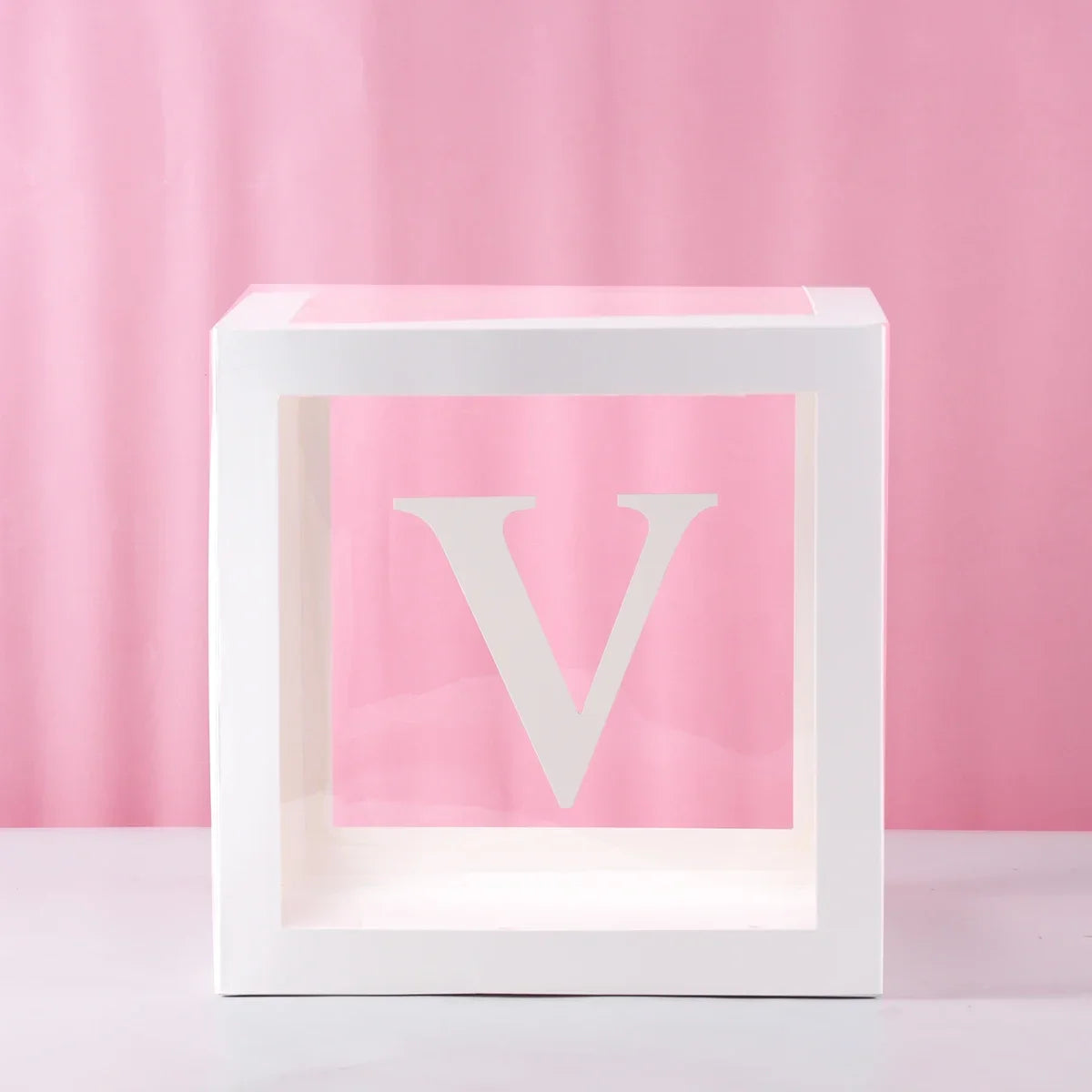 27/25cm Custom Transparent Letter Box A-Z Baby Shower Girl 1st Birthday Party Decoration Kids Wedding Birthday Balloon DIY Box