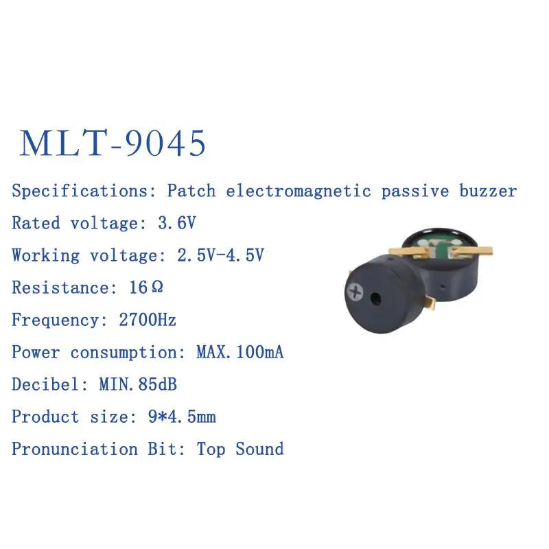Active and Passive Electromagnetic Patch Buzzers MLT-4020 MLT-5018 MLT-5020 MLT-5030 5525 7525 8530 8540 9025 9032 9045 MLT9650