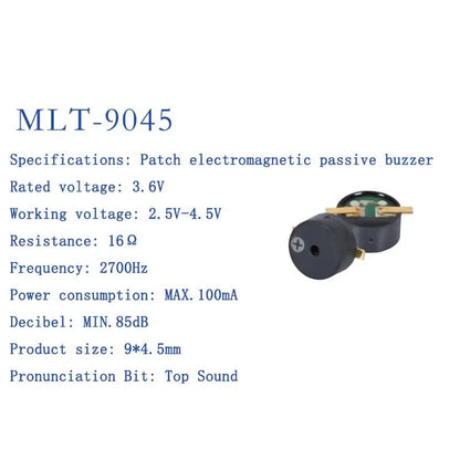 Active and Passive Electromagnetic Patch Buzzers MLT-4020 MLT-5018 MLT-5020 MLT-5030 5525 7525 8530 8540 9025 9032 9045 MLT9650