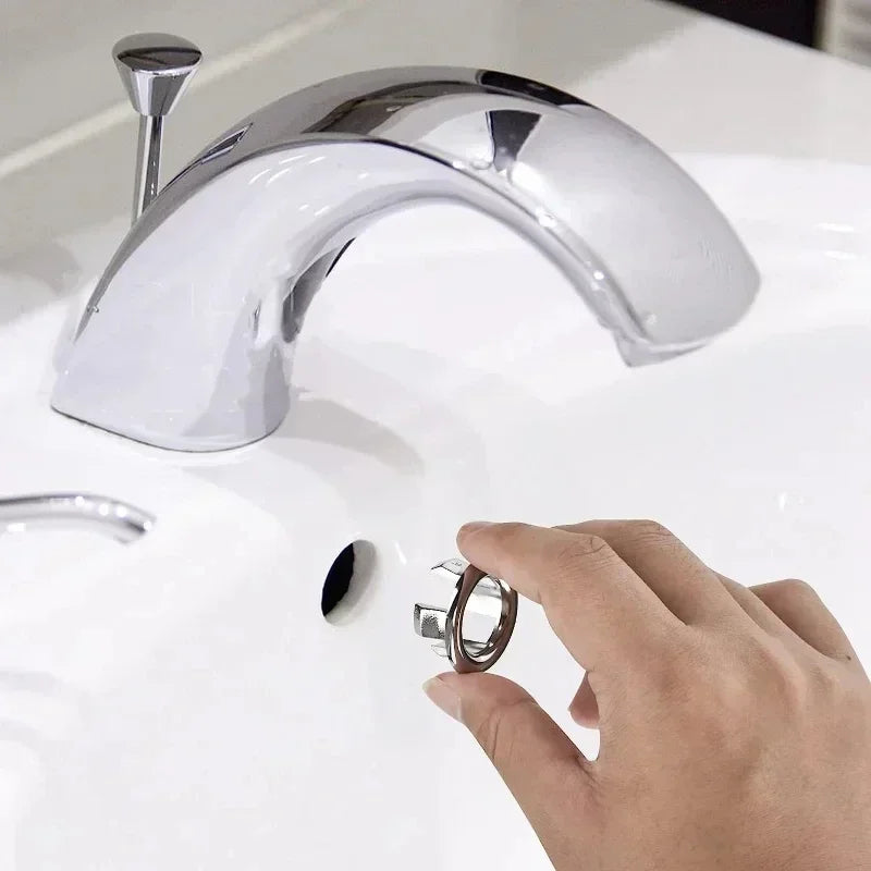 1/10PCS Sink Overflow Cover Round Ceramic Wash Basin Overflow Ring Trim Hollow Hole Bath Insert Replacement Bathroom Accessories