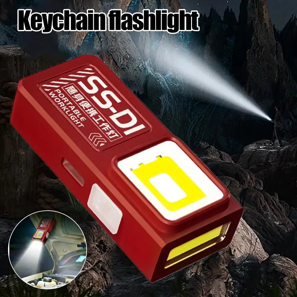 Rechargeable Mini Flashlight Super Bright COB Portable Work Light W/Magnetic Base Strobe Pen Clip-On Light Camping Emergency