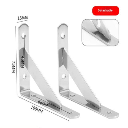 2Pcs Angle Bracket Heavy Duty For Wall Angle Bracket Stainless Steel L Type Bracket