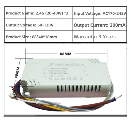 For RGB LED Tapes LED Tape Driver LED Dimmer Driver For Cabinet Lighting 88*40*18mm Customizable Color Control Driver