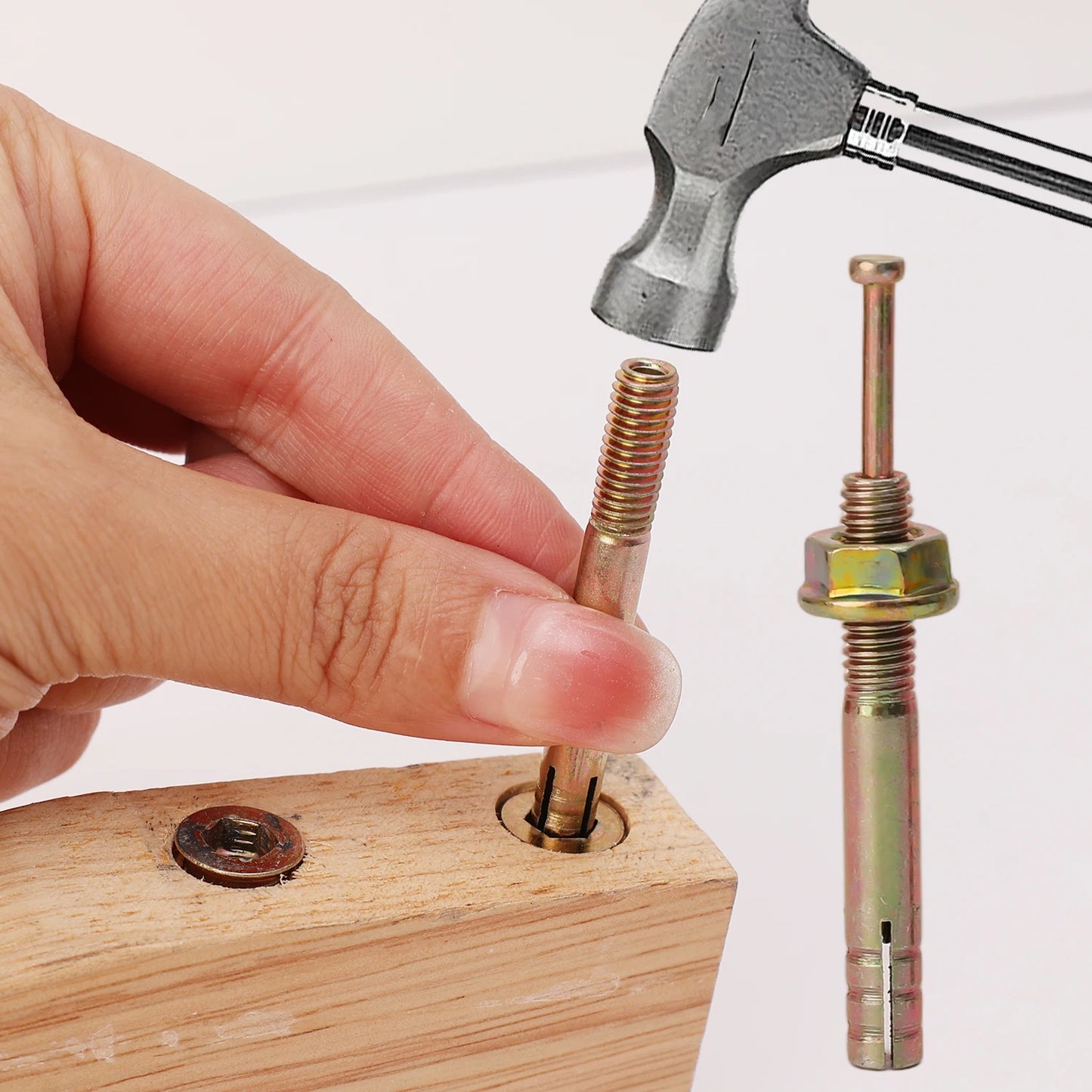 20/1PCS Heavy Duty Expansion Bolt Anchor M6 Sleeve Plasterboard Carbon Steel Wall Fix Bolts for Concrete Hardware
