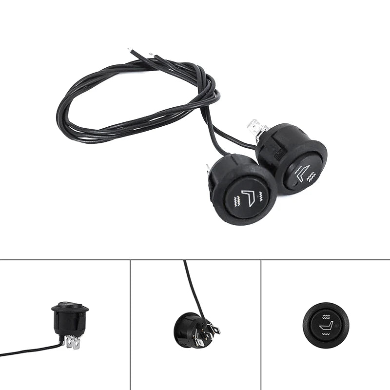 New Arm Off Control Universal Replacement Part Car Interior Seat Heating Switch 3-pin Circular Heating Rocker