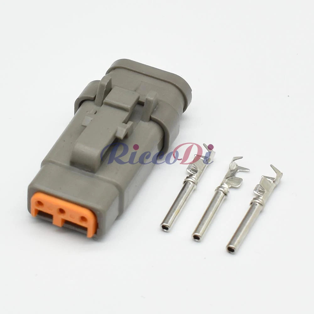 3-Pin Waterproof Deutsch DTM Connector DTM06-3S DTM04-3P ATM06-3S Grey Male Female Socket