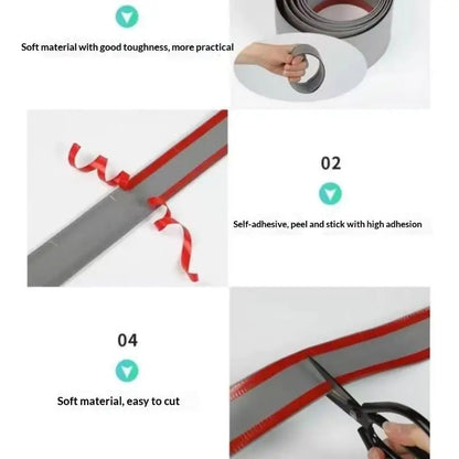 PVC Self-Adhesive Wire Protection Strip Cable Cover Protector 1M 3M Wear-Resistant Wall and Floor Wire Organizer