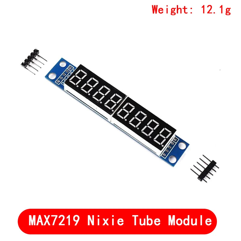 TM1637 4-Digit & MAX7219 8-Digit 7-Segment LED Display Module 0.36 Inch Clock Red Anode Tube