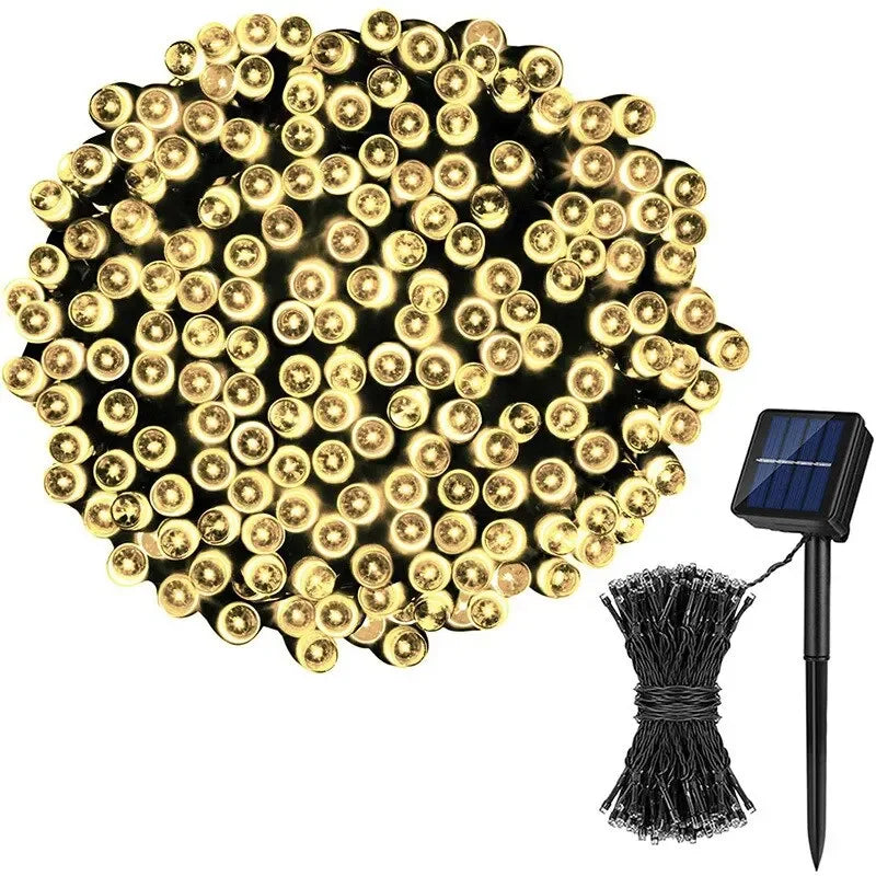 Christmas Decoration LED Solar Powered Fairy Lights, Outdoor for Garden, Wedding, Holiday Party, 32m/22m/12m/7m