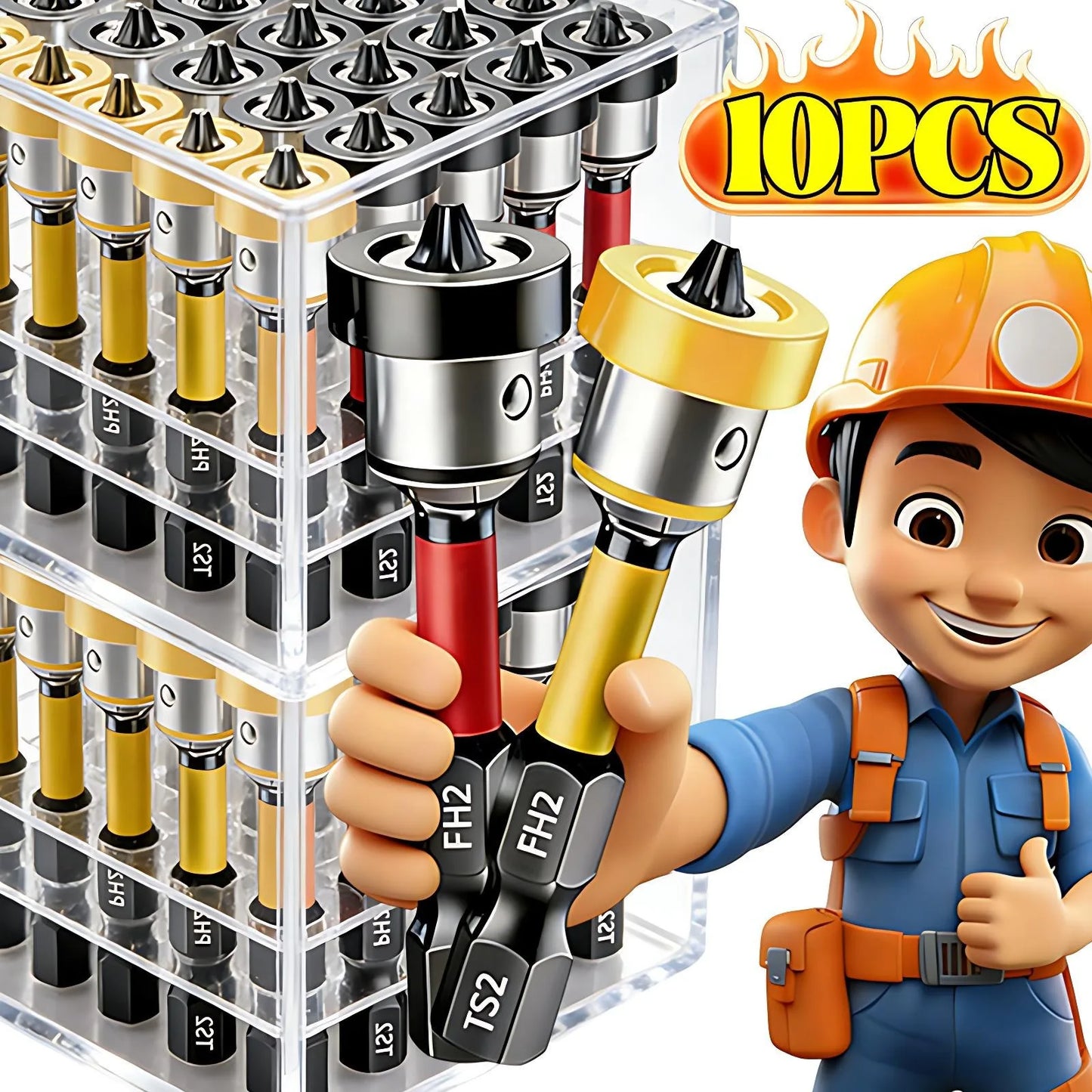 Magnetic Plasterboard Screws Cross Positioning Screwdriver Bits Drywall Screw Depth Setter Locating Batch Head Drilling Tools