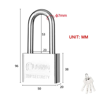 Stainless Steel Waterproof Padlock Same Key Open All Locks