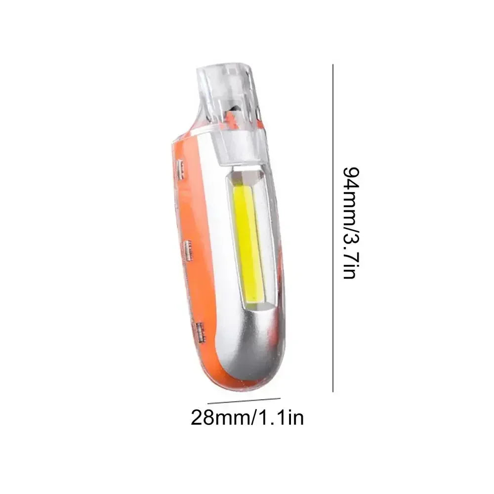 2-in-1 COB LED Flashlight Keychain with Whistle Portable Handheld Lamp