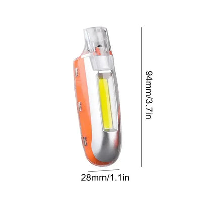 2-in-1 COB LED Flashlight Keychain with Whistle Portable Handheld Lamp