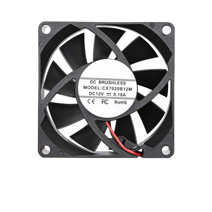 2pcs Cooling Fan Computer Case Heat Sink Fan 12V Computer Case Cooling Fans 70x70x20mm For Case Power Supplies 3200 RPM