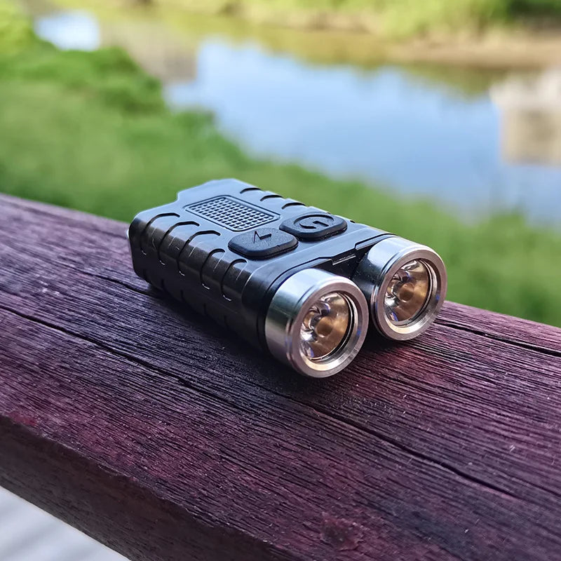 Mini Portable Keychain LED Flashlight TYPE C Rechargeable Camping Hiking Lantern High Power Luminous Flash Light Pocket Torch