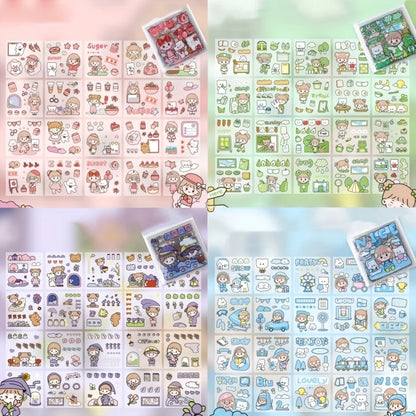 40/80pcs PET Stickers Season Series PET Decorative Stickers DIY Diary Girls Scrapbooking Material Decor Album Stationery Sticker