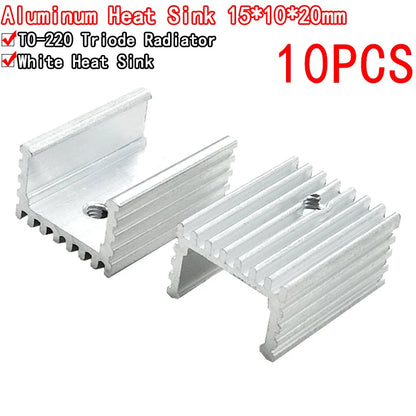 5pcs TO-220 Heat Sink – 20x15x10mm Transistor Radiator Cooler