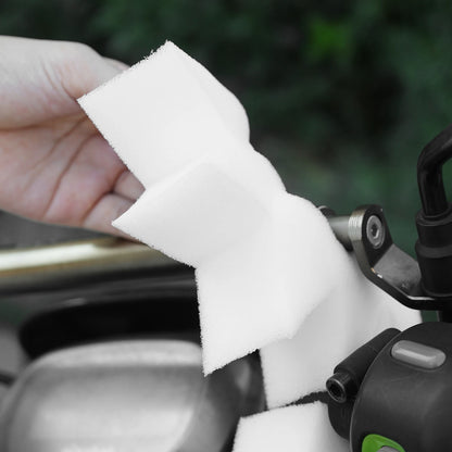 Wave Shaped Windproof Cotton Grip Winter Riding Thickened Fluffy Cotton Core Windproof Electric Motorcycle Handlebar Warm Pad