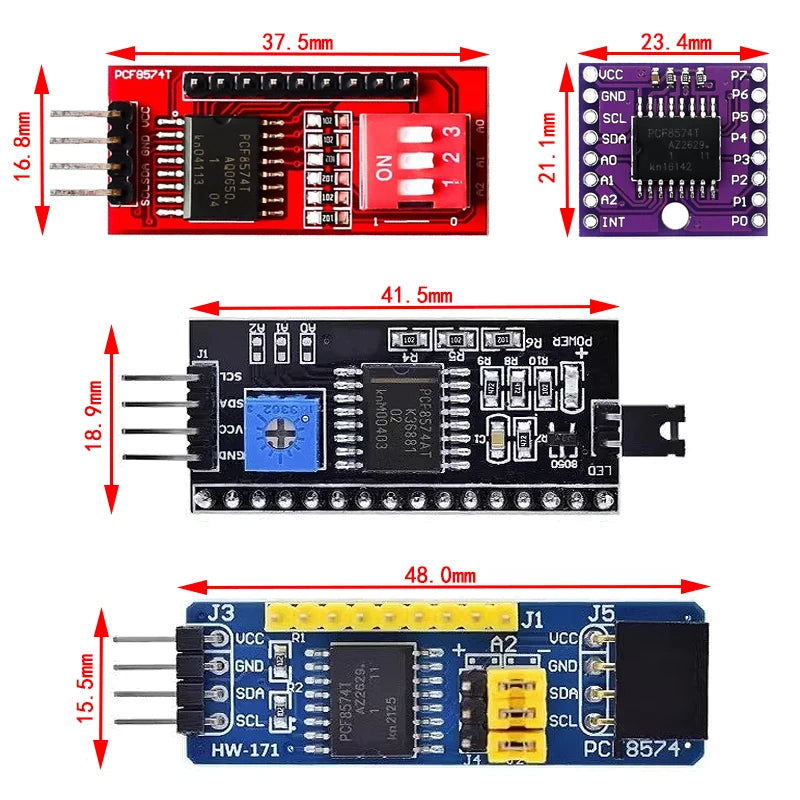PCF8574 I2C I/O Expander Module for LCD1602 LCD2004 Adapter