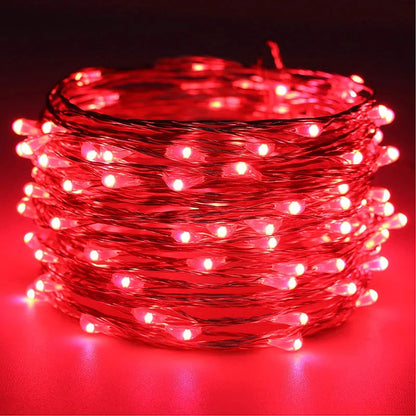USB Copper Wire LED String Lights Waterproof Fairy Garland 2M/100LED