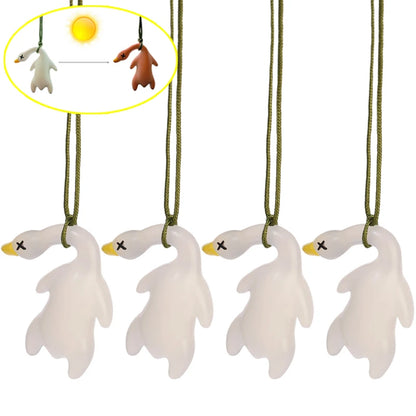 Color-Changing Duck Keychain Cartoon DIY Car Accessory
