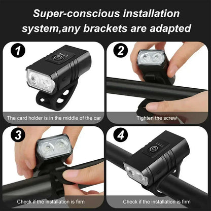 Rechargeable Bike Light Front Light Taillight Mini Night Safety Warning Lantern Bicycle Accessories for Night Outdoor Cycling