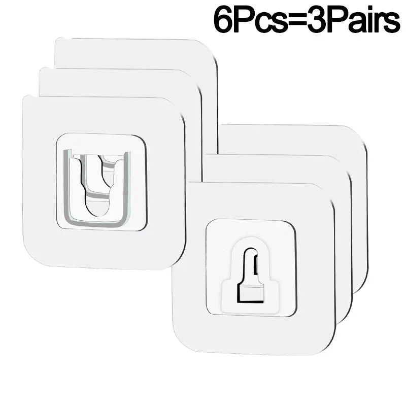 Double Sided Adhesive Wall Hooks Invisible Traceless Storage Hooks