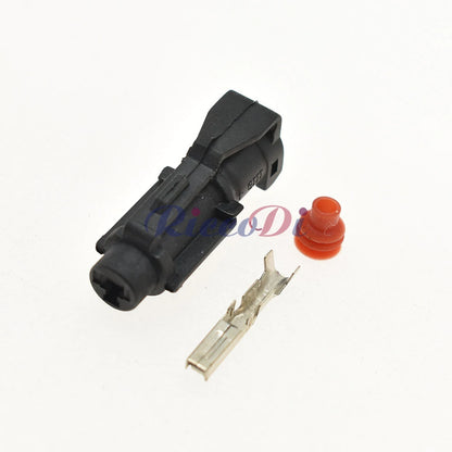 1 Pin 2mm SWP Waterproof Connector MG640280-5 MG610278-5 DJ7012Y-2 PA66 Black Male Female